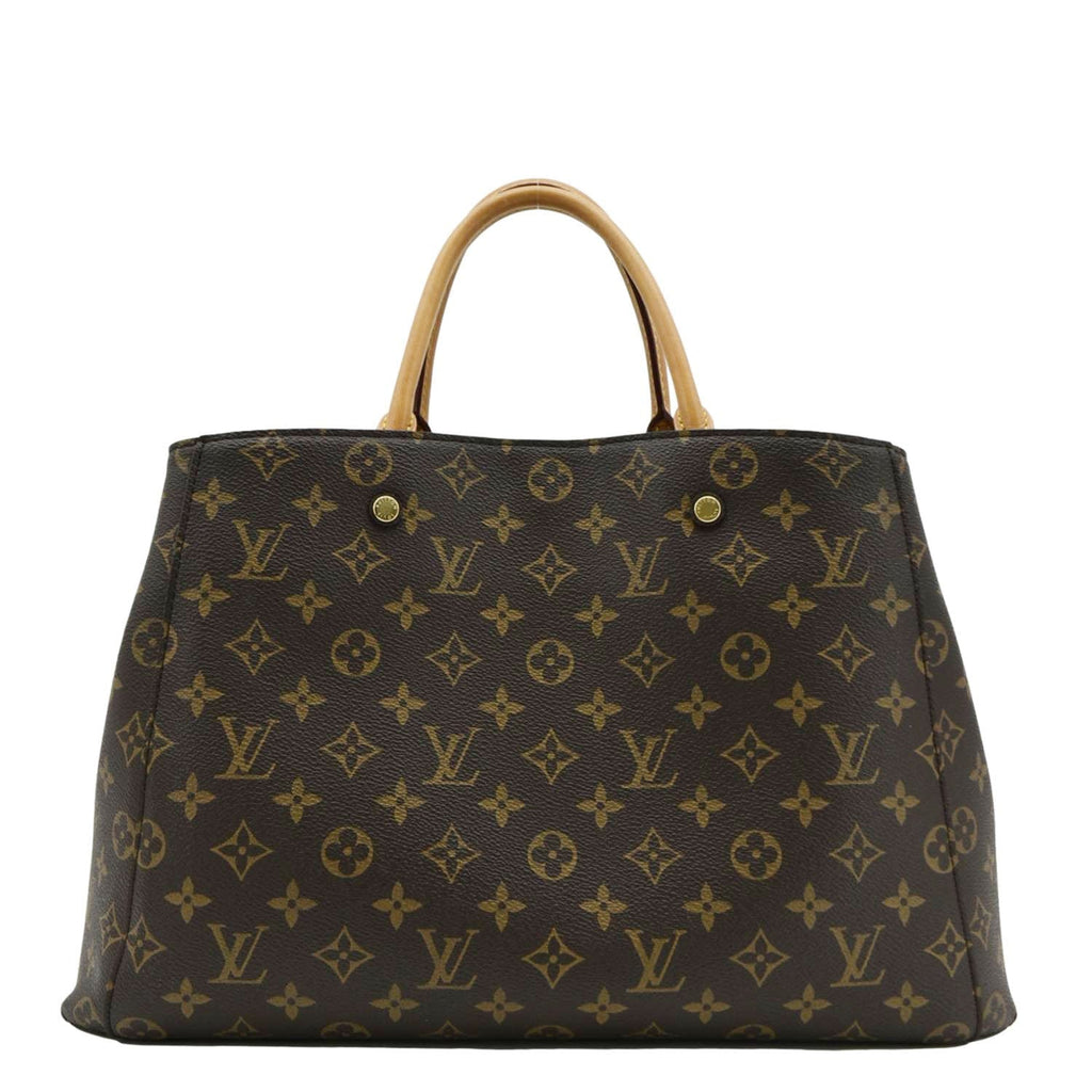LOUIS VUITTON Montaigne GM Monogram Canvas Shoulder Bag Brown