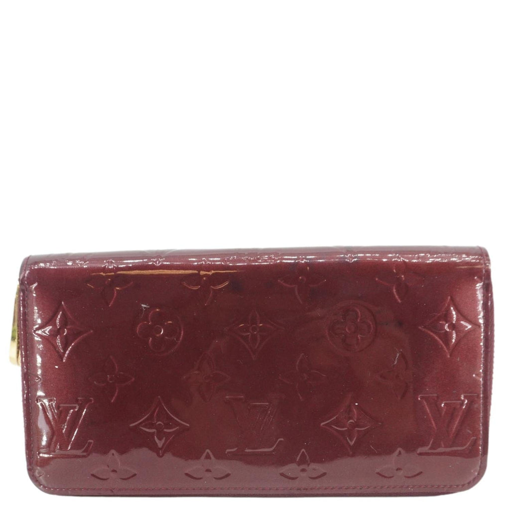 LOUIS VUITTON Monogram Vernis Zippy Wallet Amarante