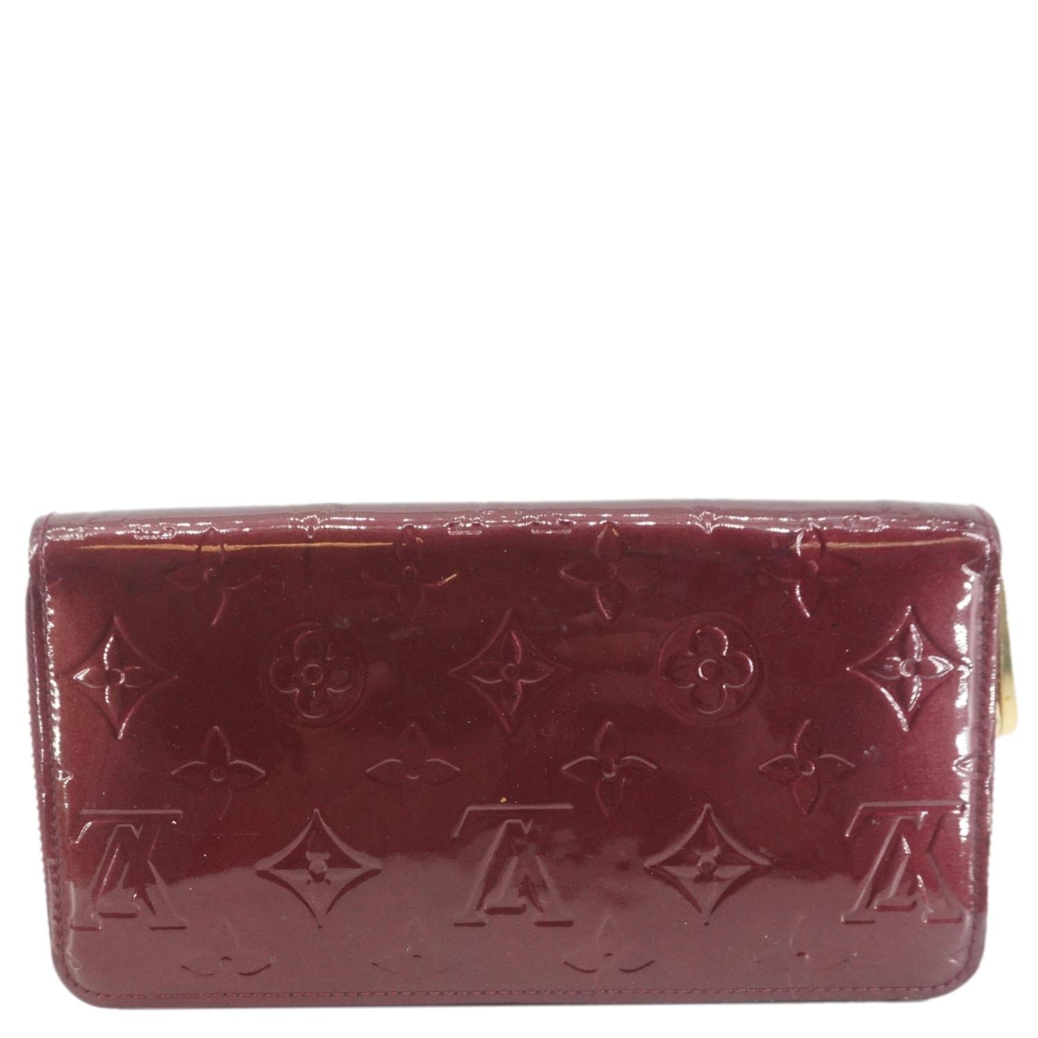 LOUIS VUITTON Monogram Vernis Zippy Wallet Amarante