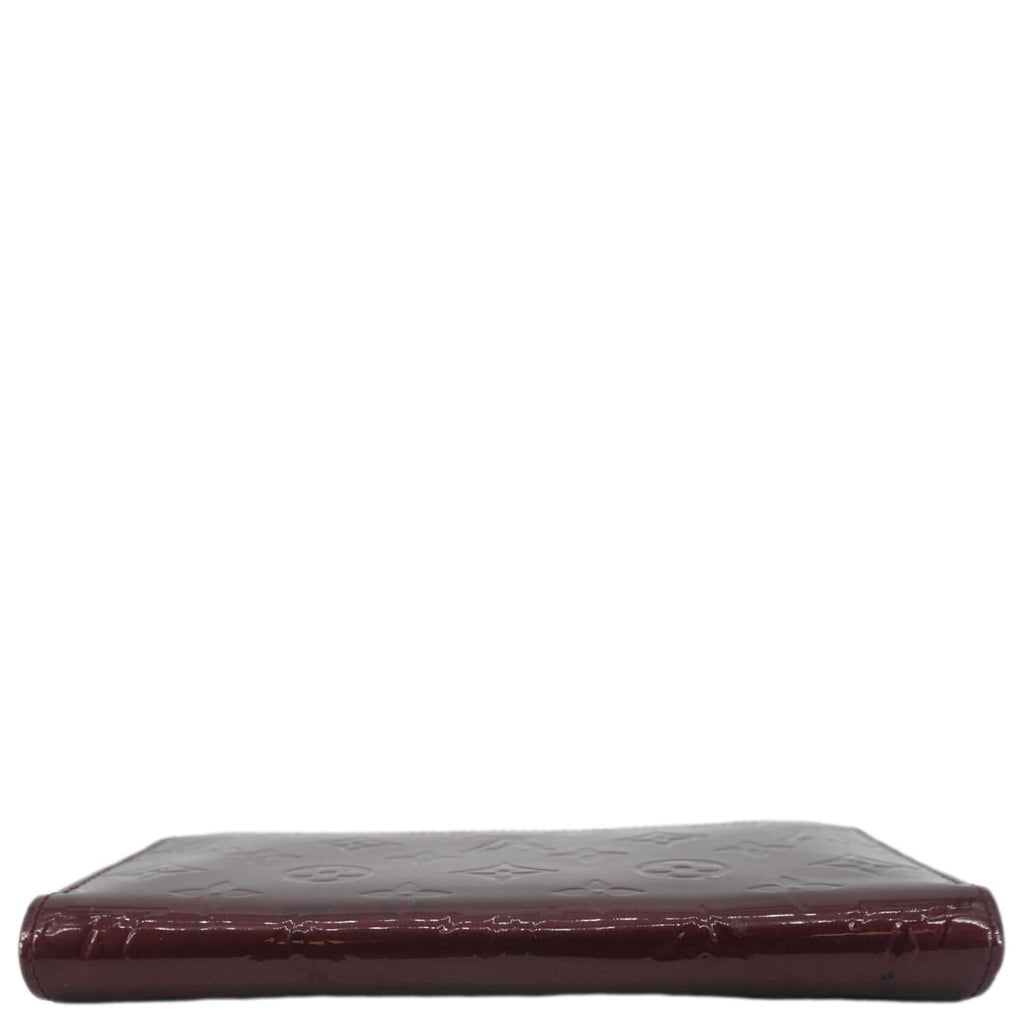 LOUIS VUITTON Monogram Vernis Zippy Wallet Amarante