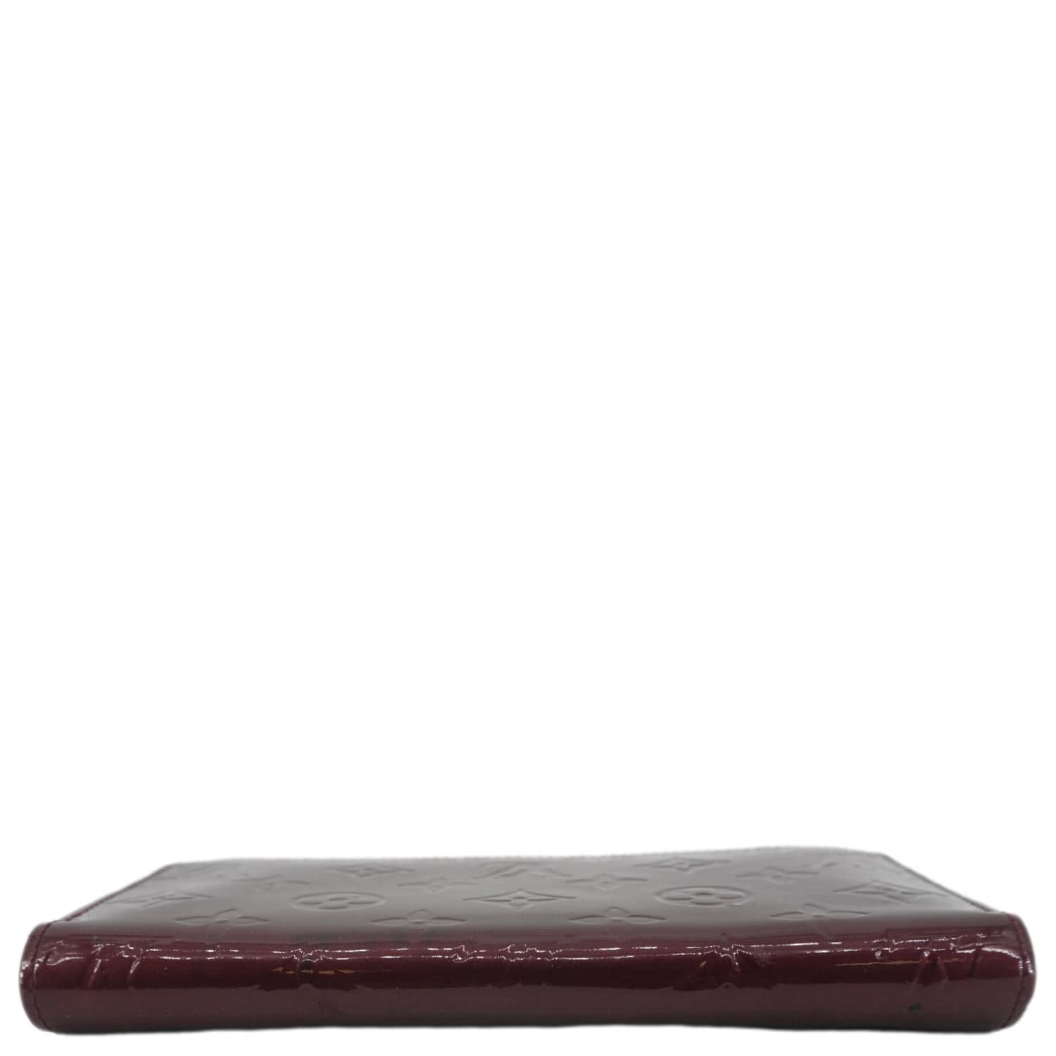 LOUIS VUITTON Monogram Vernis Zippy Wallet Amarante