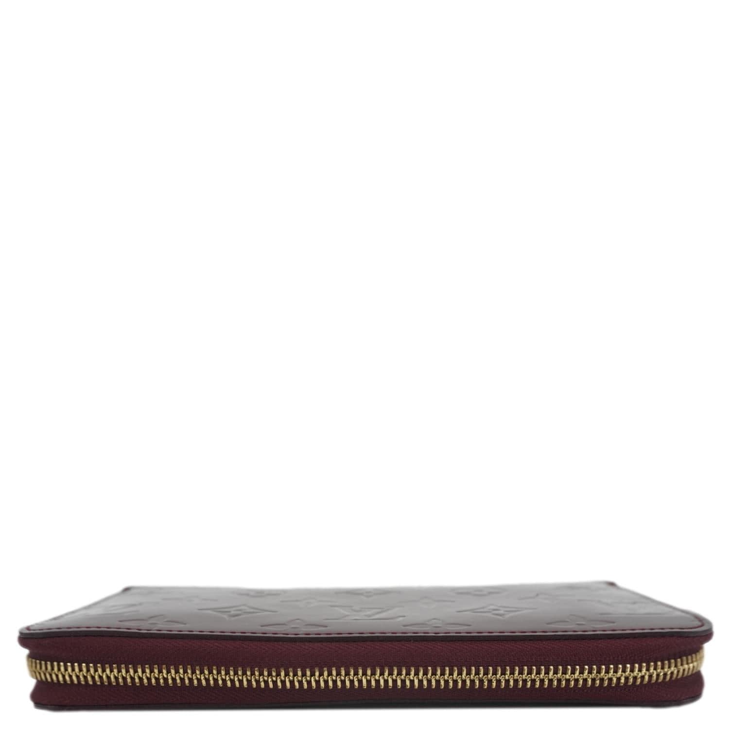 LOUIS VUITTON Monogram Vernis Zippy Wallet Amarante