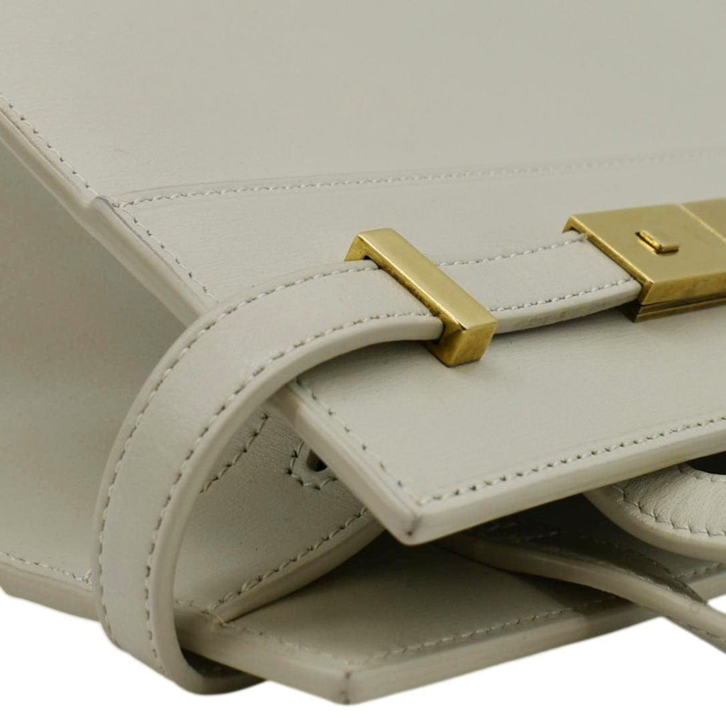 YVES SAINT LAURENT Manhattan Leather Shopper Tote Bag Beige