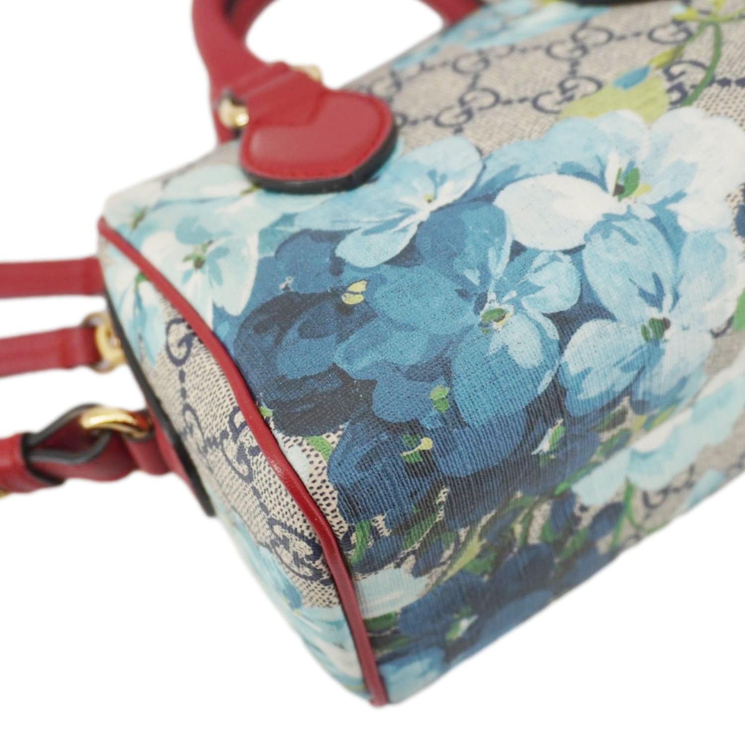 GUCCI Mini Blooms Gucci Supreme Canvas Top Handle Crossbody Bag Multicolor 546312