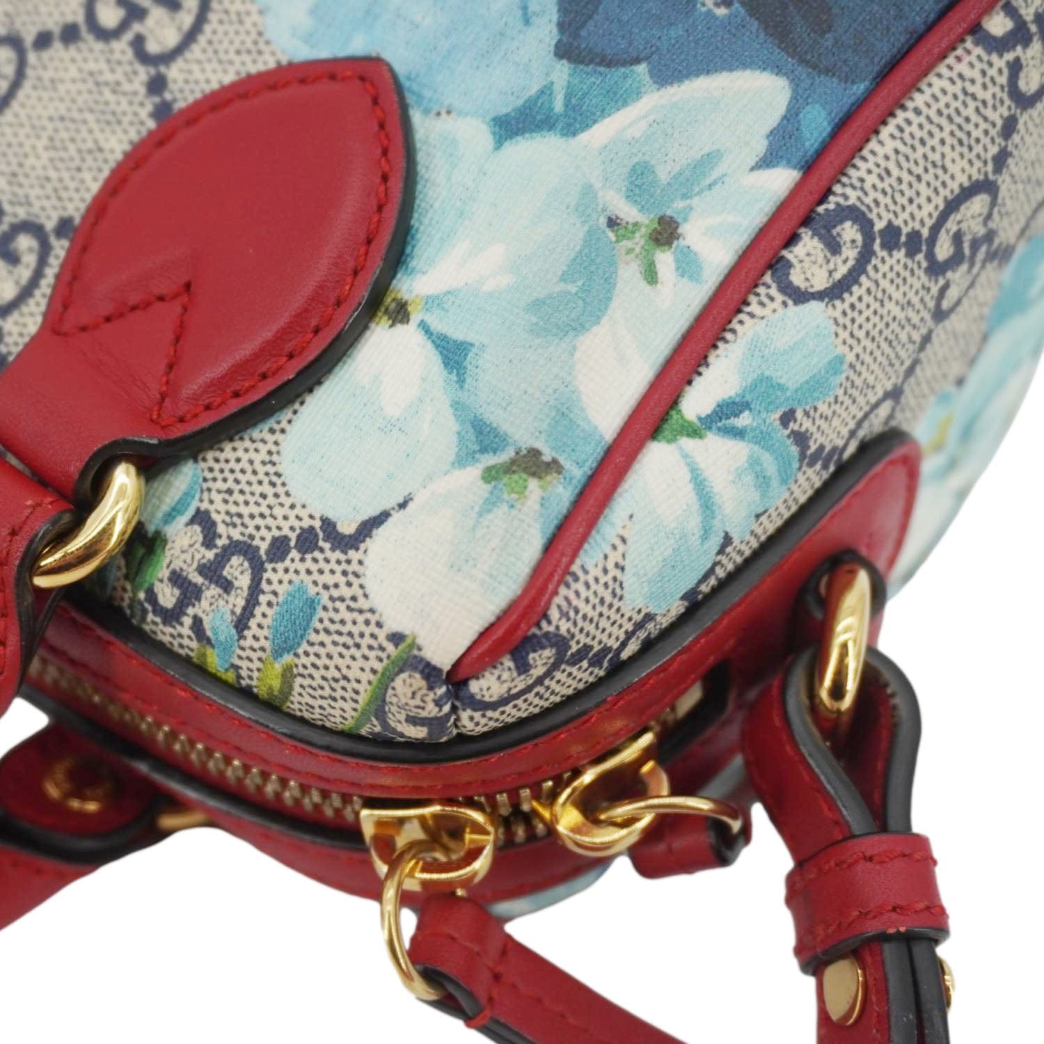 GUCCI Mini Blooms Gucci Supreme Canvas Top Handle Crossbody Bag Multicolor 546312