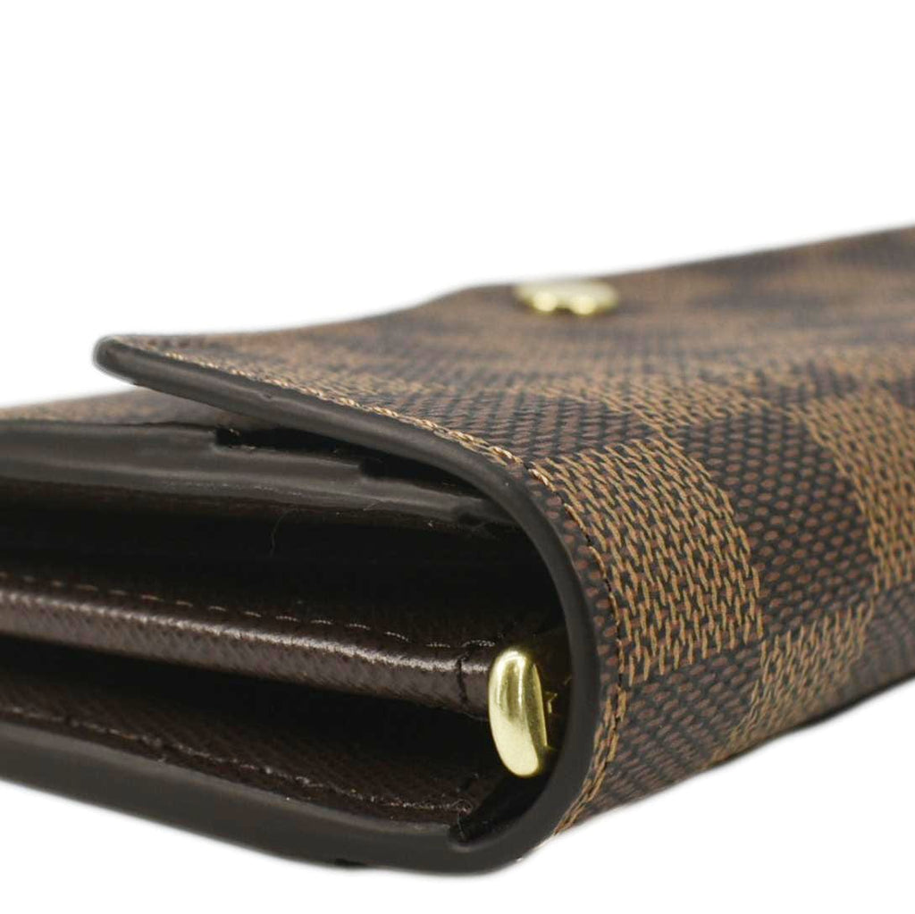 LOUIS VUITTON Sarah Damier Ebene Wallet Brown