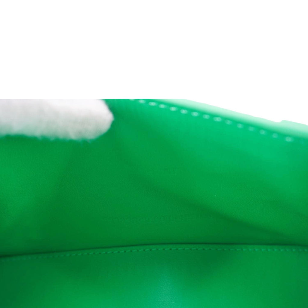 BALENCIAGA Hourglass Leather Tote Crossbody Bag Green