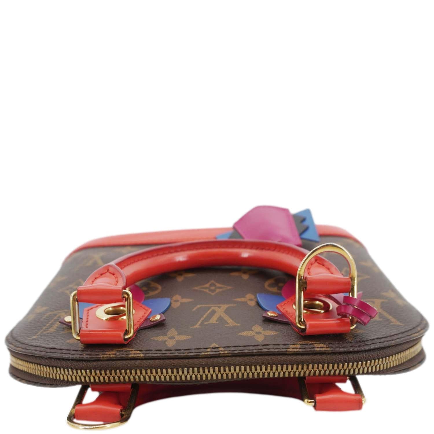 LOUIS VUITTON Totem Alma BB Monogram Canvas Satchel Bag Flamingo