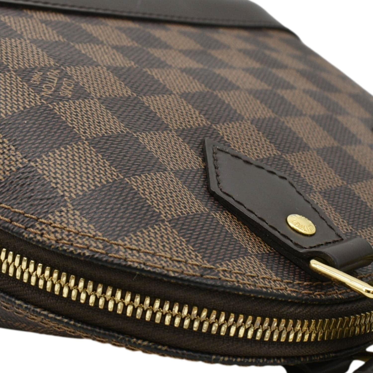 LOUIS VUITTON Alma BB Damier Ebene Satchel Crossbody Bag Brown
