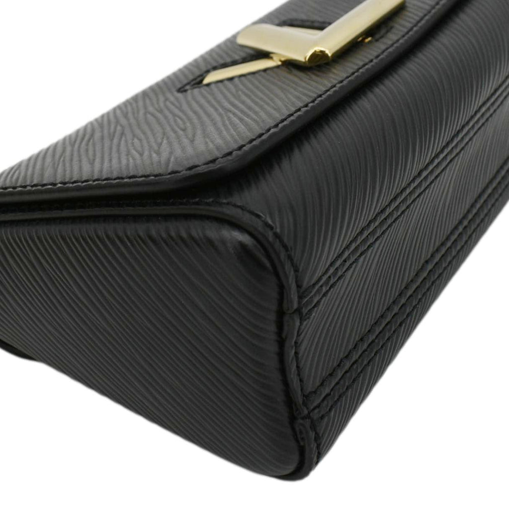 LOUIS VUITTON Twist West Epi Leather Crossbody Pochette Bag Black