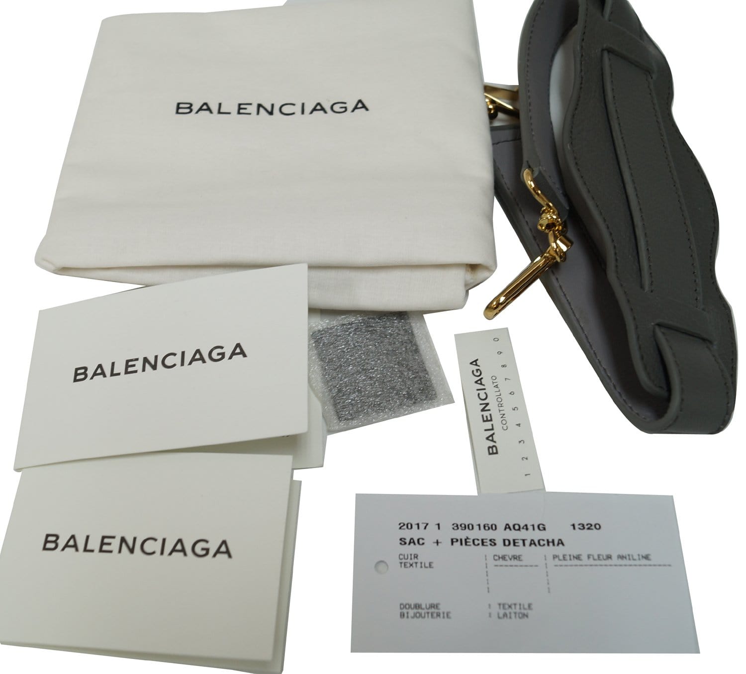 BALENCIAGA Grey Leather Metallic Edge City Shoulder Handbag