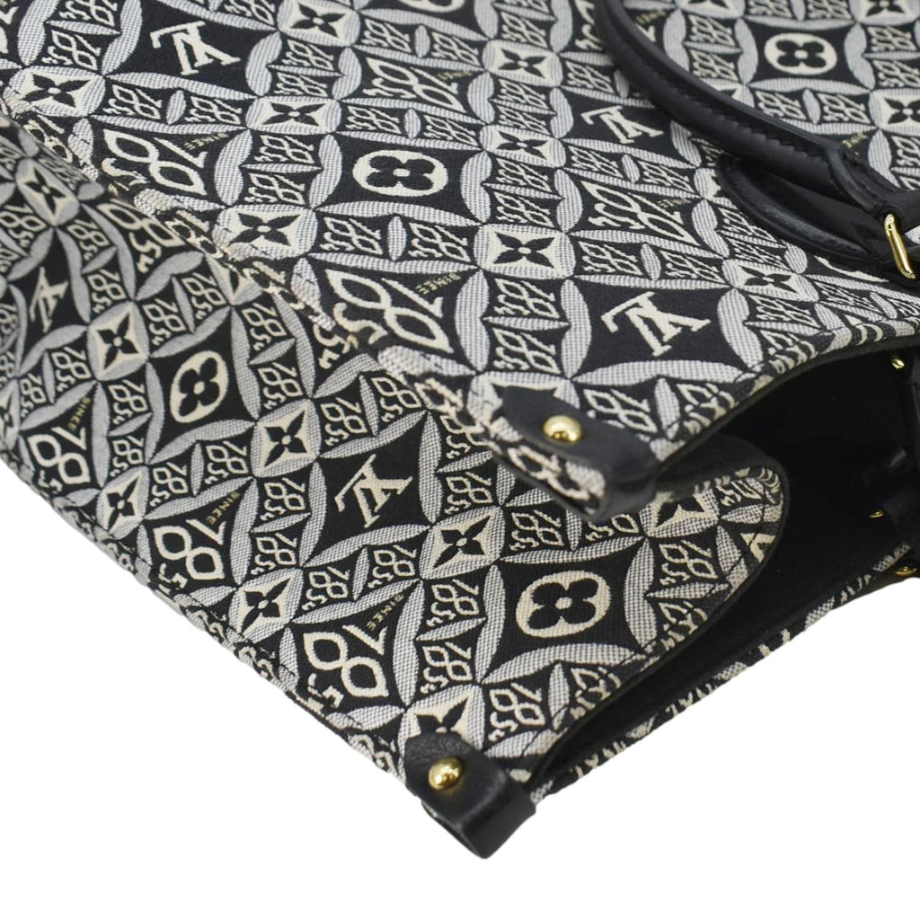 LOUIS VUITTON Onthego GM 1854 Jacquard Tote Bag Grey