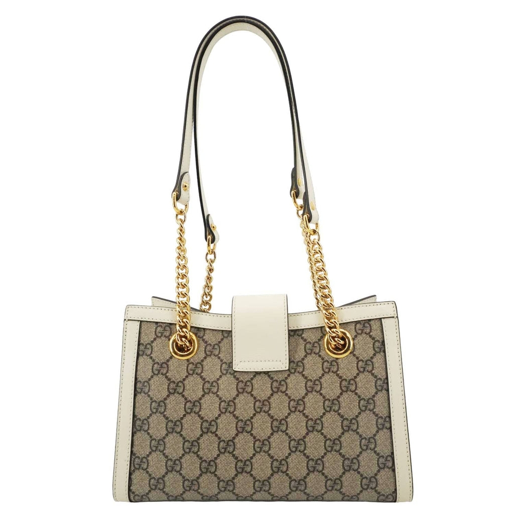 GUCCI Padlock Medium Gucci Supreme Canvas Tote Bag Beige 498156