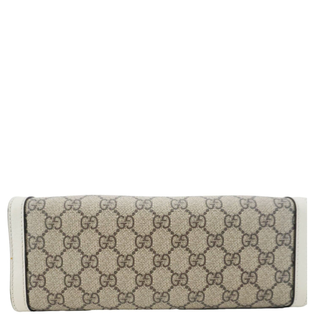GUCCI Padlock Medium Gucci Supreme Canvas Tote Bag Beige 498156