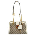 GUCCI Padlock Medium Gucci Supreme Canvas Tote Bag Beige 498156