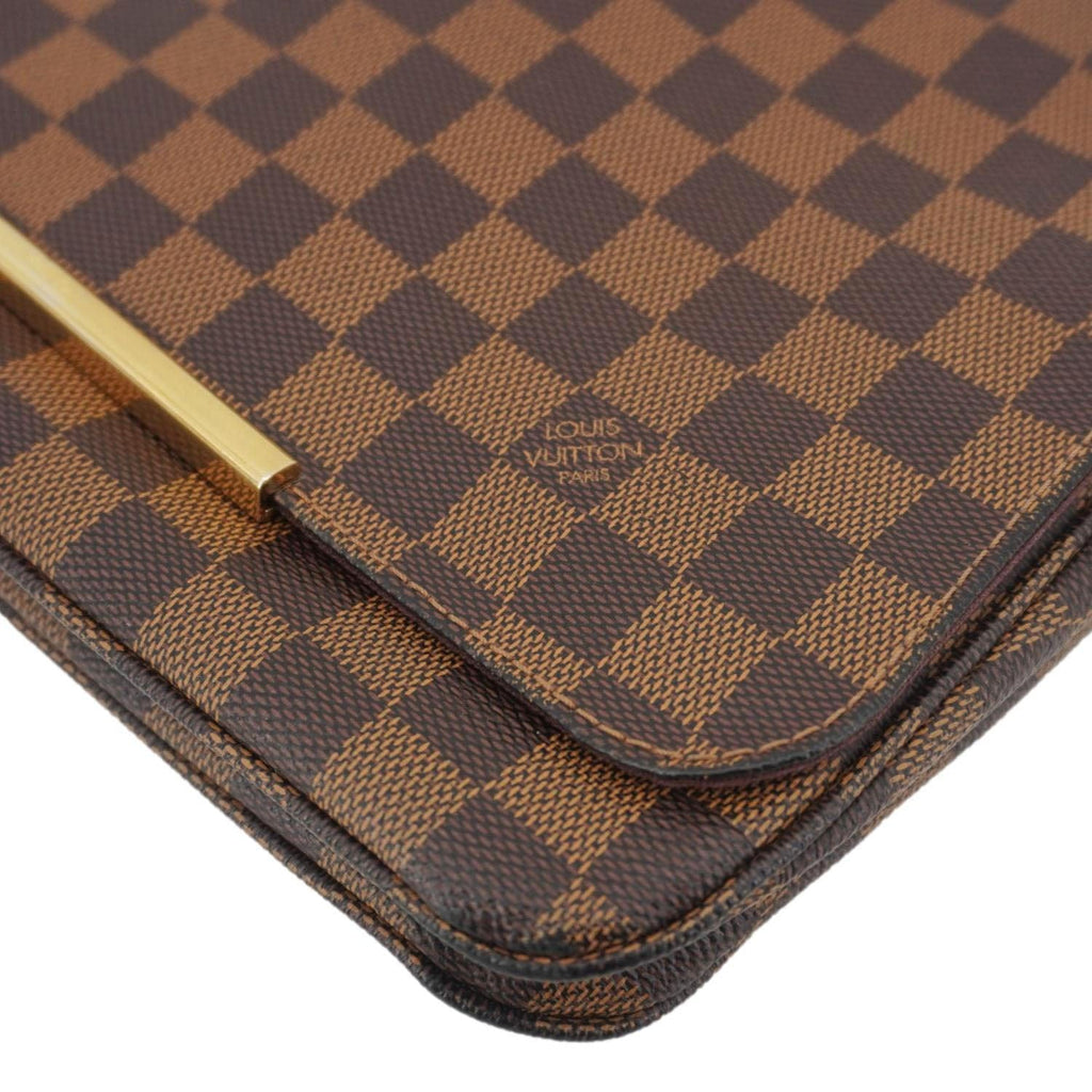 LOUIS VUITTON Hoxton GM Damier Ebene Crossbody Bag Brown