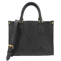LOUIS VUITTON Onthego PM Giant Monogram Empreinte Leather Shoulder Bag Black