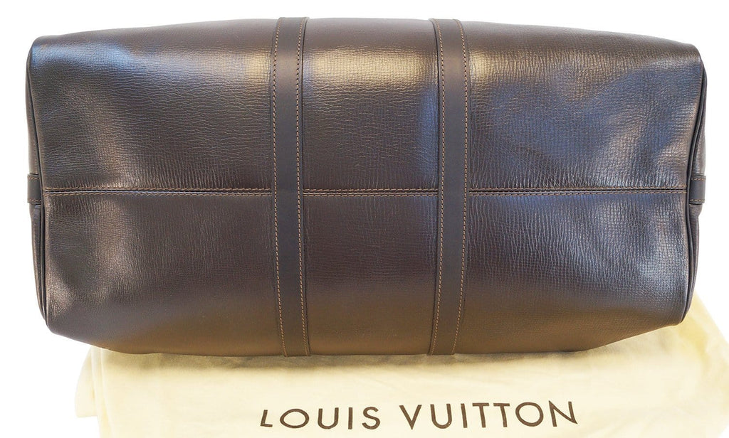 LOUIS VUITTON Keepall 55 Bandouliere Utah Dark Brown Travel Bag