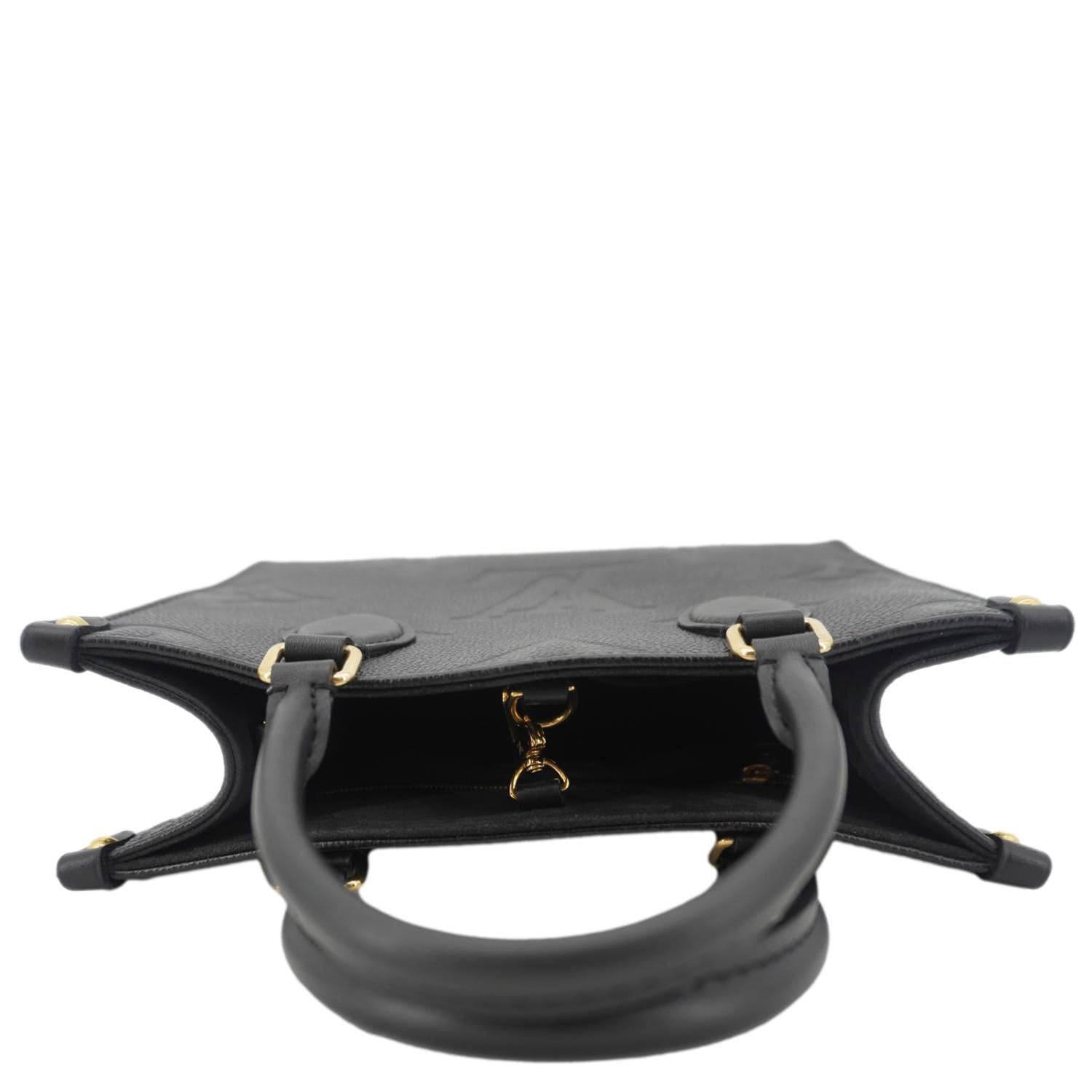 LOUIS VUITTON Onthego PM Giant Monogram Empreinte Leather Shoulder Bag Black