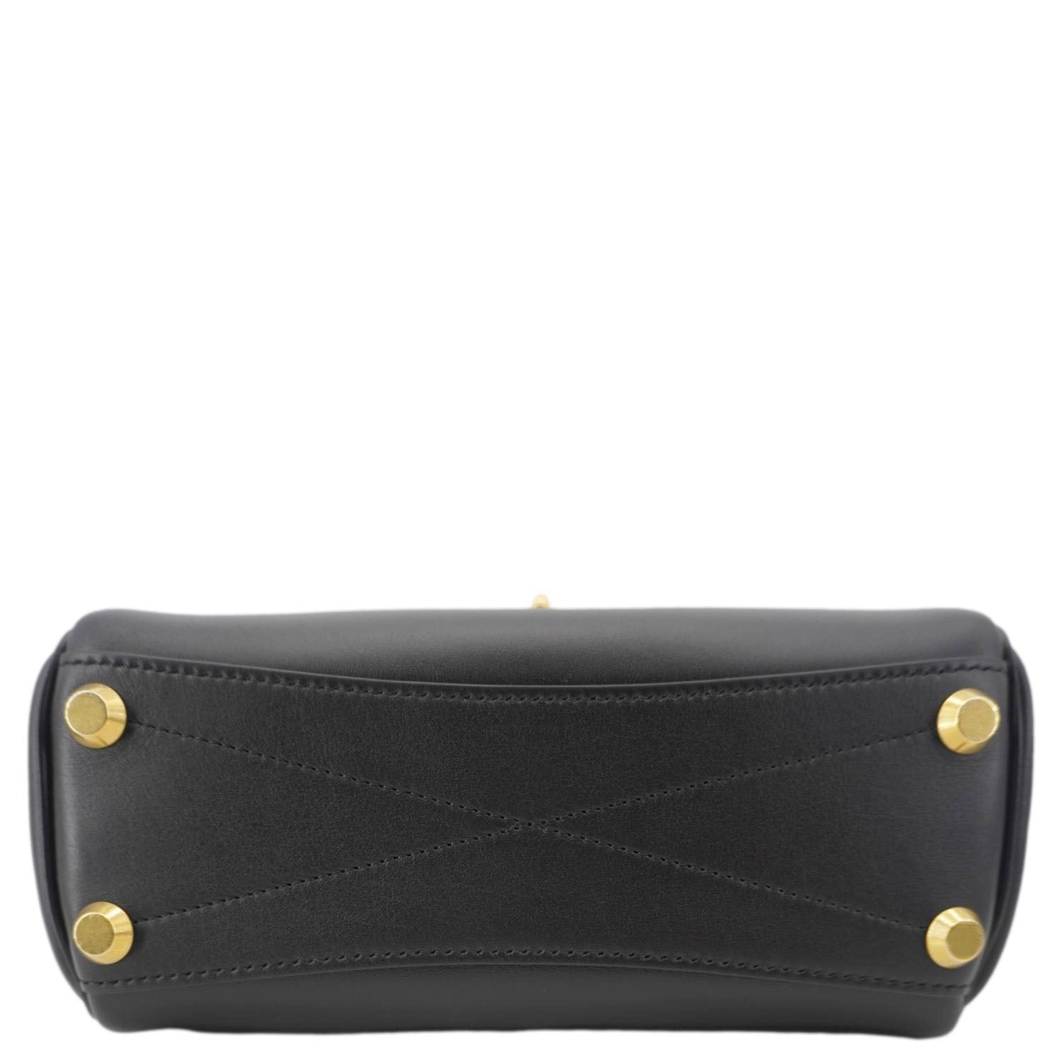 BALENCIAGA Carry All Bel Air Bag Leather Tote Shoulder Bag Black