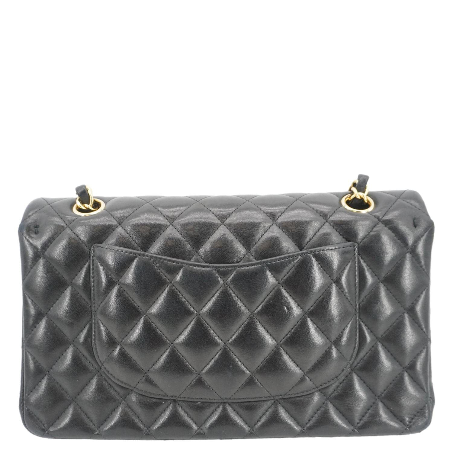 Chanel Classic Double Flap Quilted Leather Crossbody Bag Black