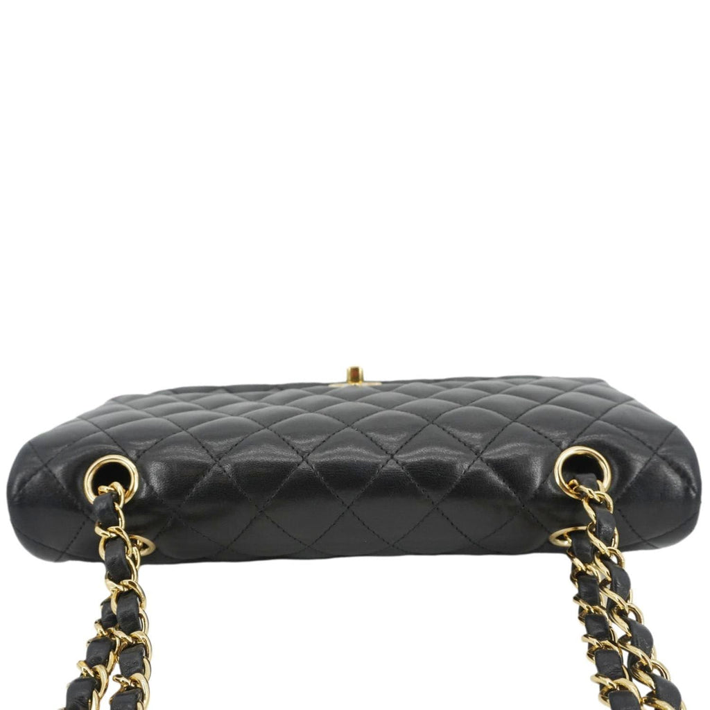 Chanel Classic Double Flap Quilted Leather Crossbody Bag Black