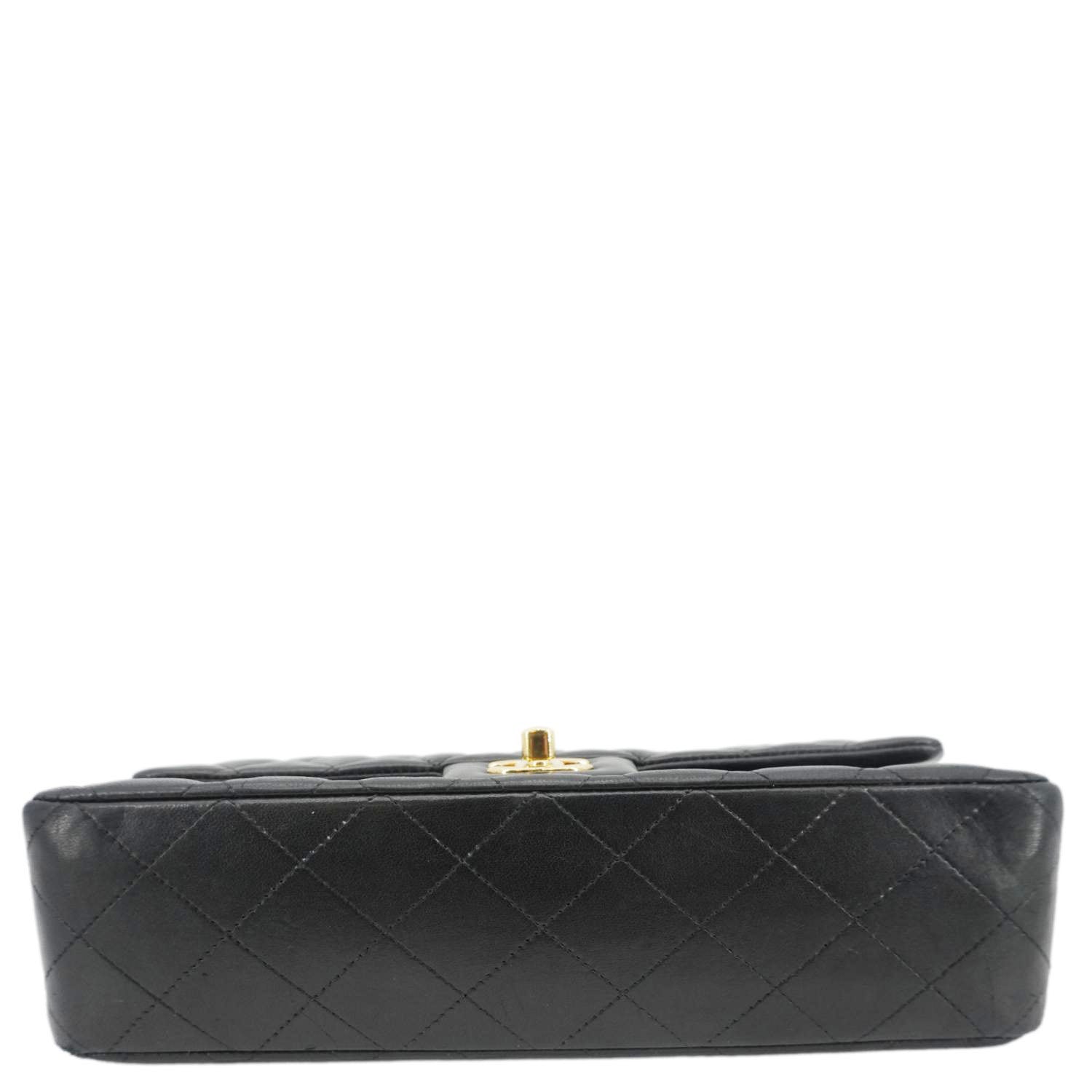 Chanel Classic Double Flap Quilted Leather Crossbody Bag Black