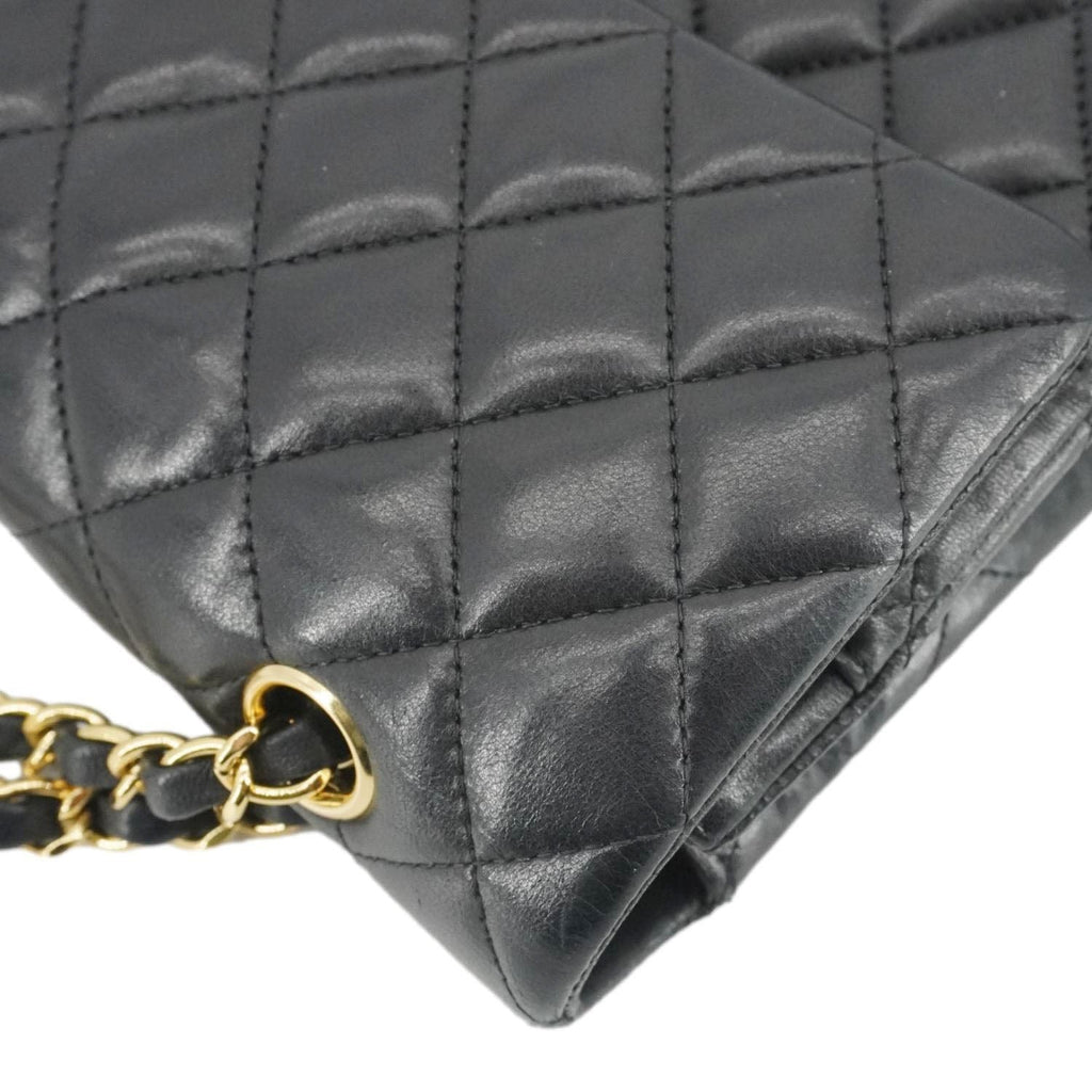 Chanel Classic Double Flap Quilted Leather Crossbody Bag Black