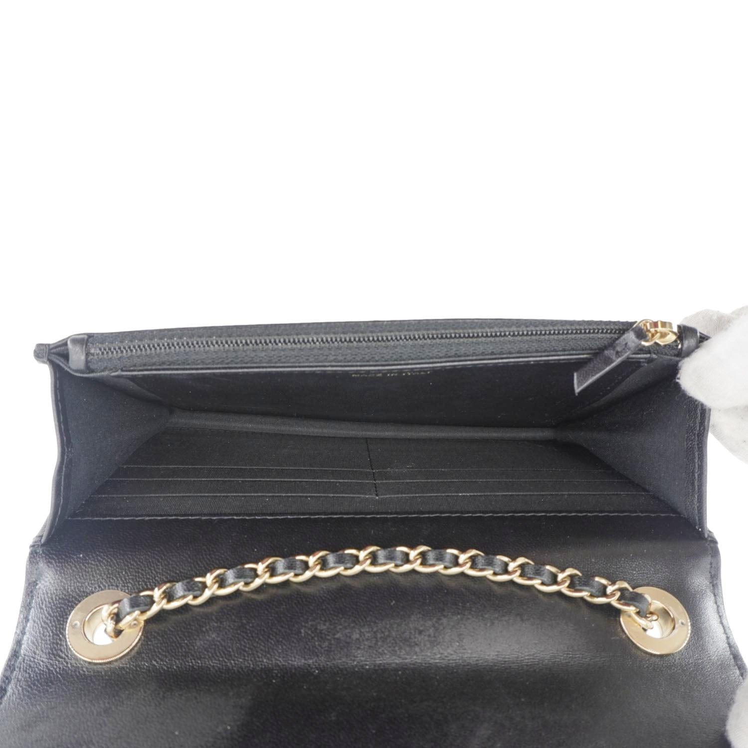 Chanel Trendy CC Quilted Leather Wallet On Chain Crossbody Bag Black