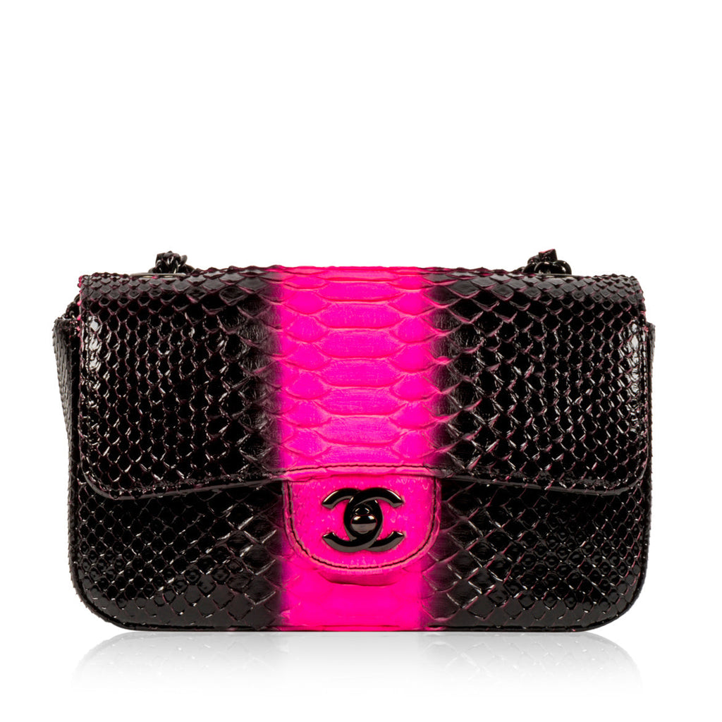 Classic Flap Bag - Mini Rectangular - Python