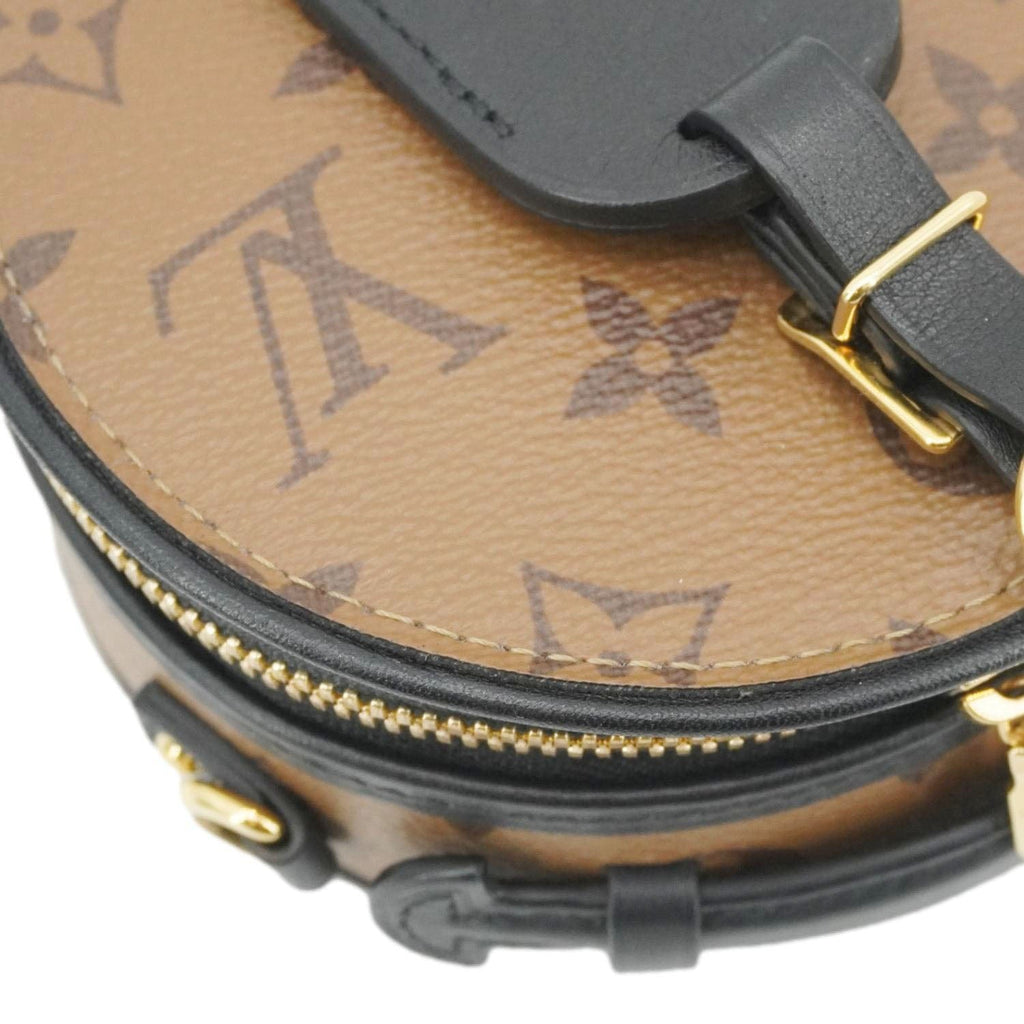 LOUIS VUITTON Mini Boite Chapeau Reverse Monogram Canvas Shoulder Bag Brown