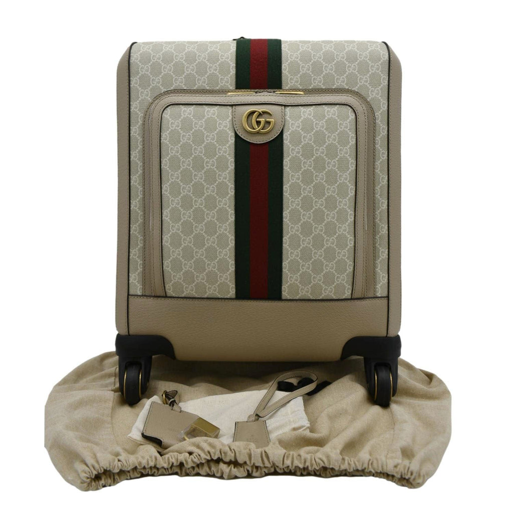 GUCCI Savoy Cabin Trolley Small Gucci Supreme Canvas Travel Bag Beige 693646