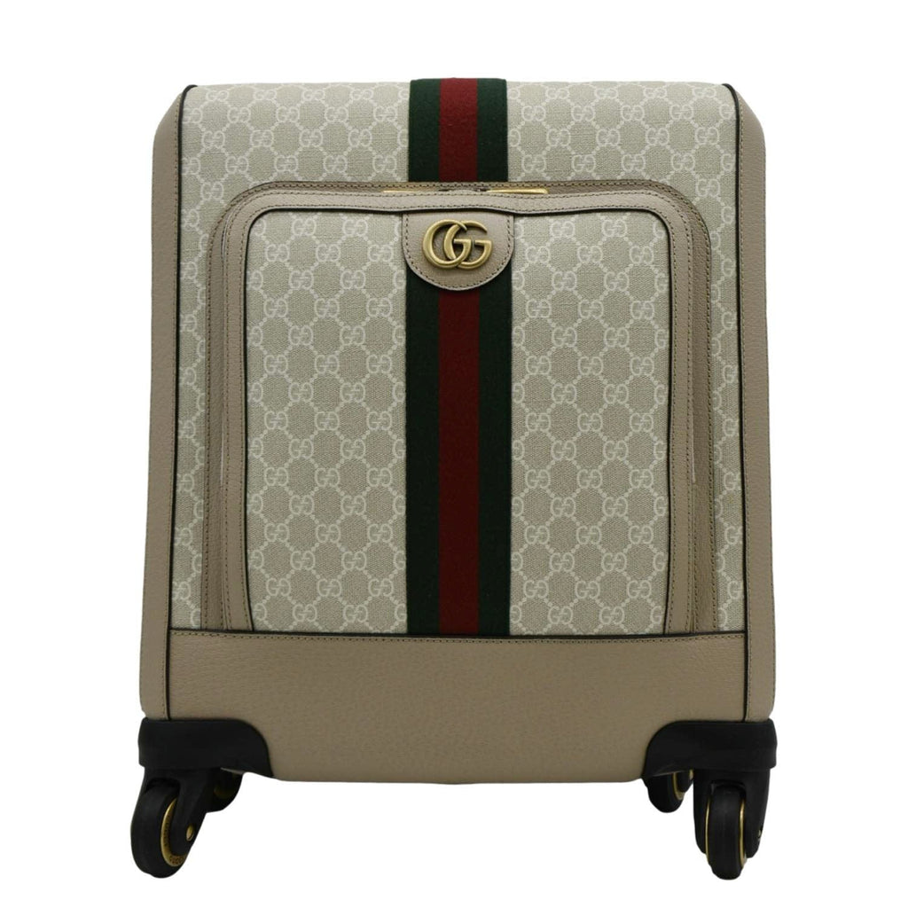 GUCCI Savoy Cabin Trolley Small Gucci Supreme Canvas Travel Bag Beige 693646