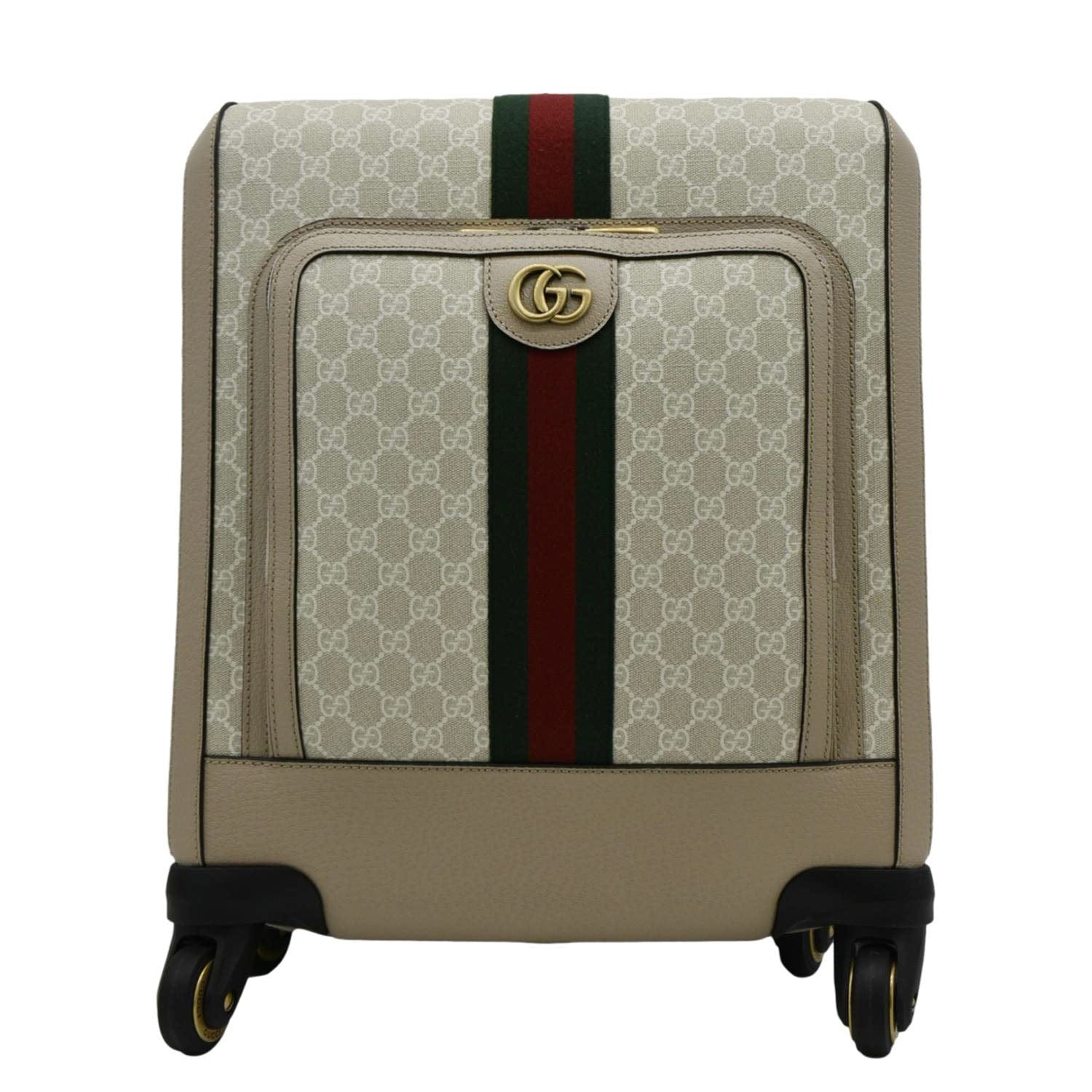 GUCCI Savoy Cabin Trolley Small Gucci Supreme Canvas Travel Bag Beige 693646