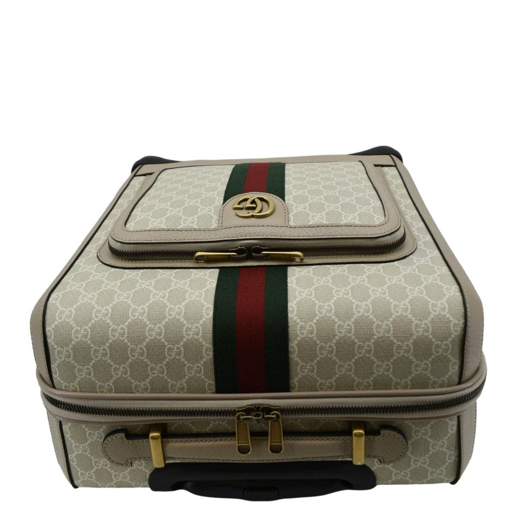 GUCCI Savoy Cabin Trolley Small Gucci Supreme Canvas Travel Bag Beige 693646
