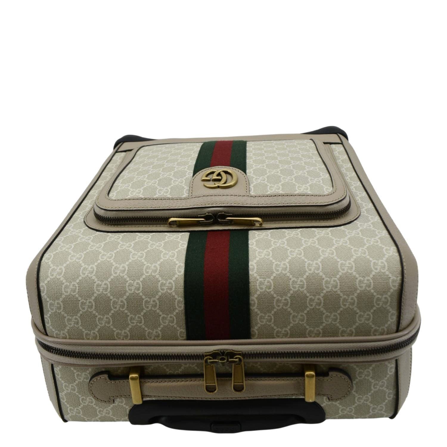 GUCCI Savoy Cabin Trolley Small Gucci Supreme Canvas Travel Bag Beige 693646