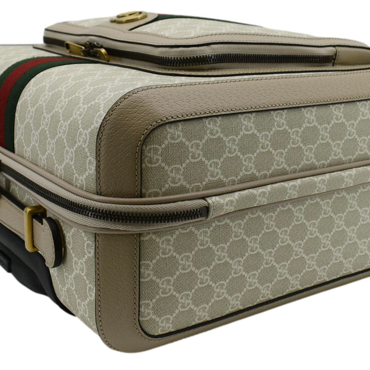 GUCCI Savoy Cabin Trolley Small Gucci Supreme Canvas Travel Bag Beige 693646