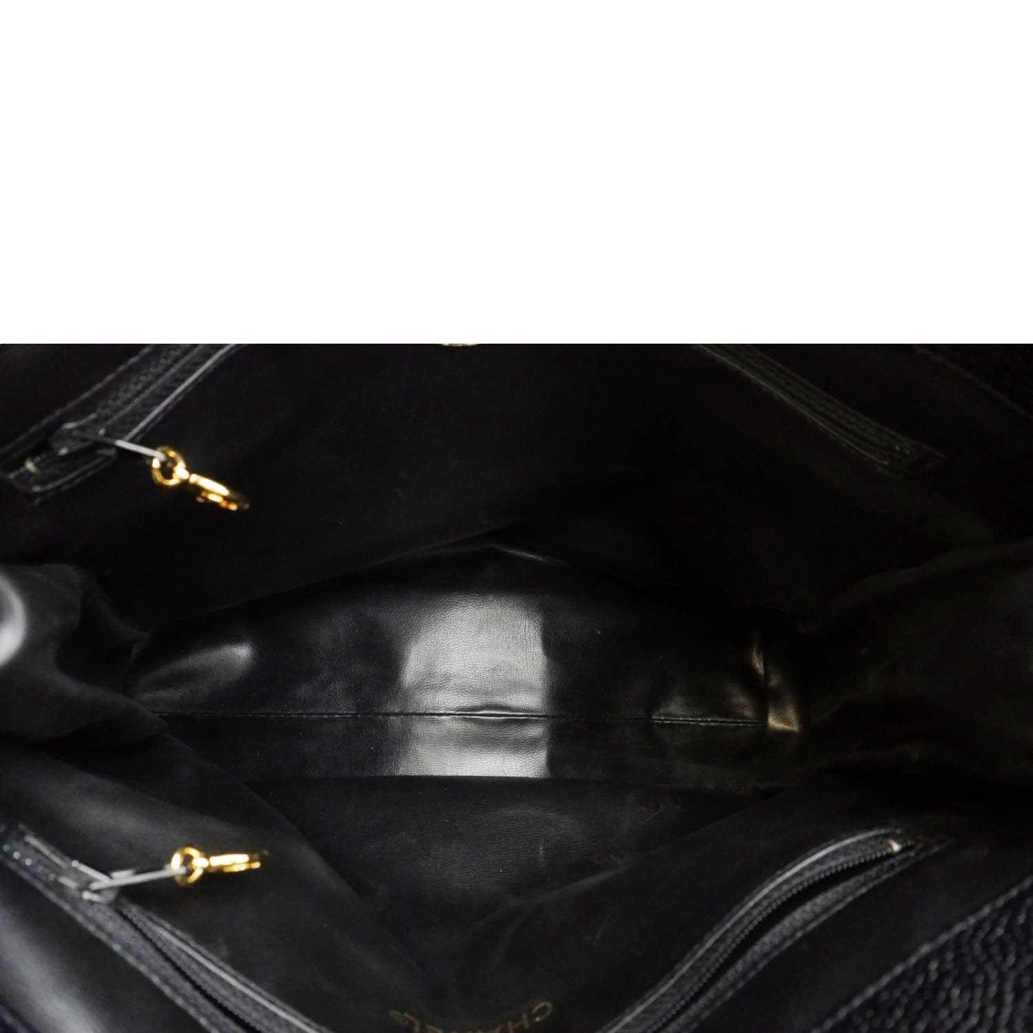 Chanel  Timeless CC Caviar Leather Chain Shoulder Strap Black