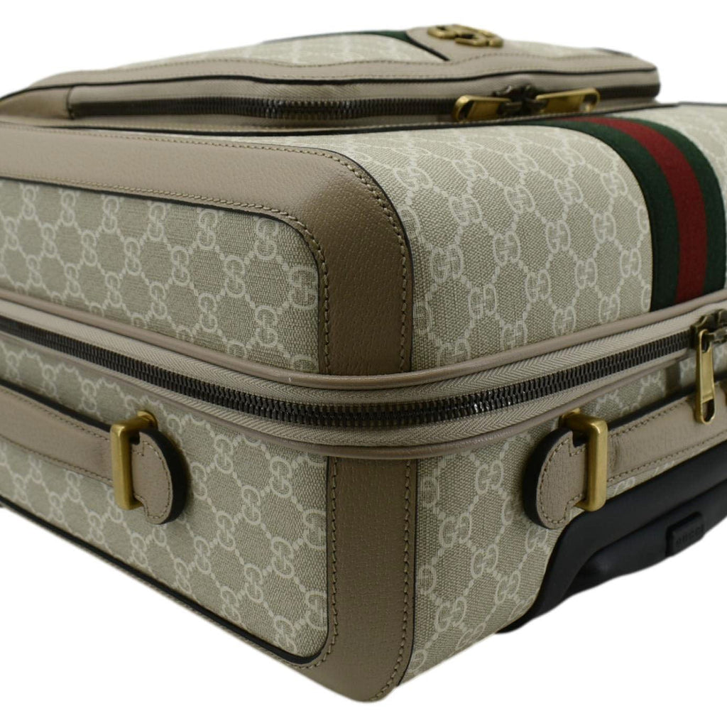 GUCCI Savoy Cabin Trolley Small Gucci Supreme Canvas Travel Bag Beige 693646