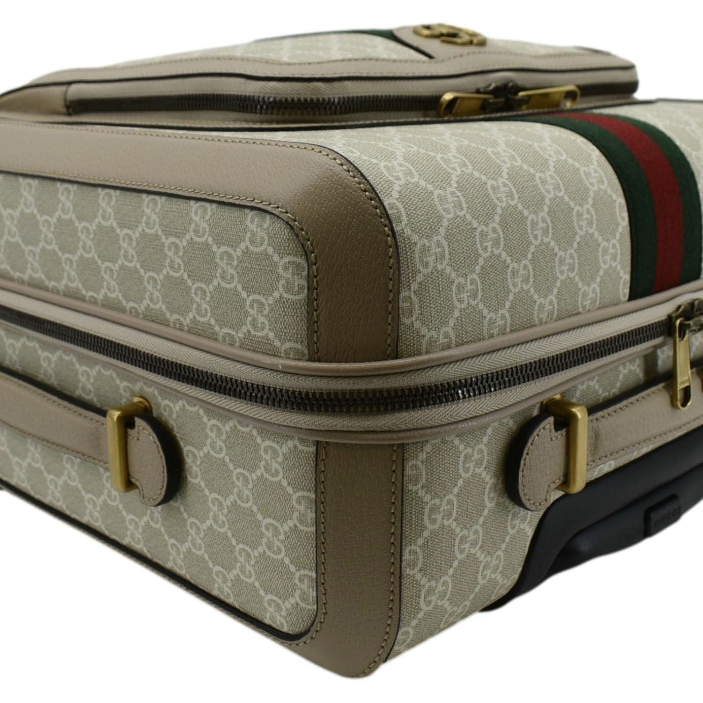 GUCCI Savoy Cabin Trolley Small Gucci Supreme Canvas Travel Bag Beige 693646