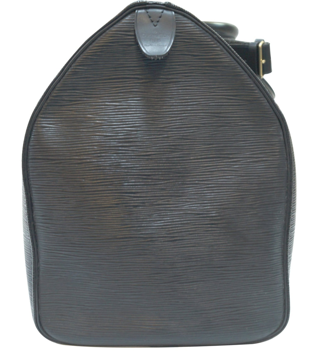 LOUIS VUITTON Epi Leather Black Keepall 45 Travel Boston Bag
