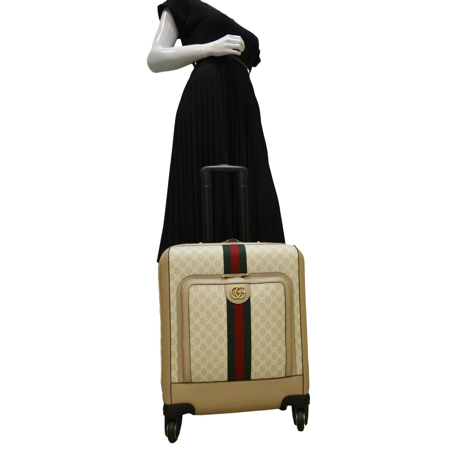 GUCCI Savoy Cabin Trolley Small Gucci Supreme Canvas Travel Bag Beige 693646