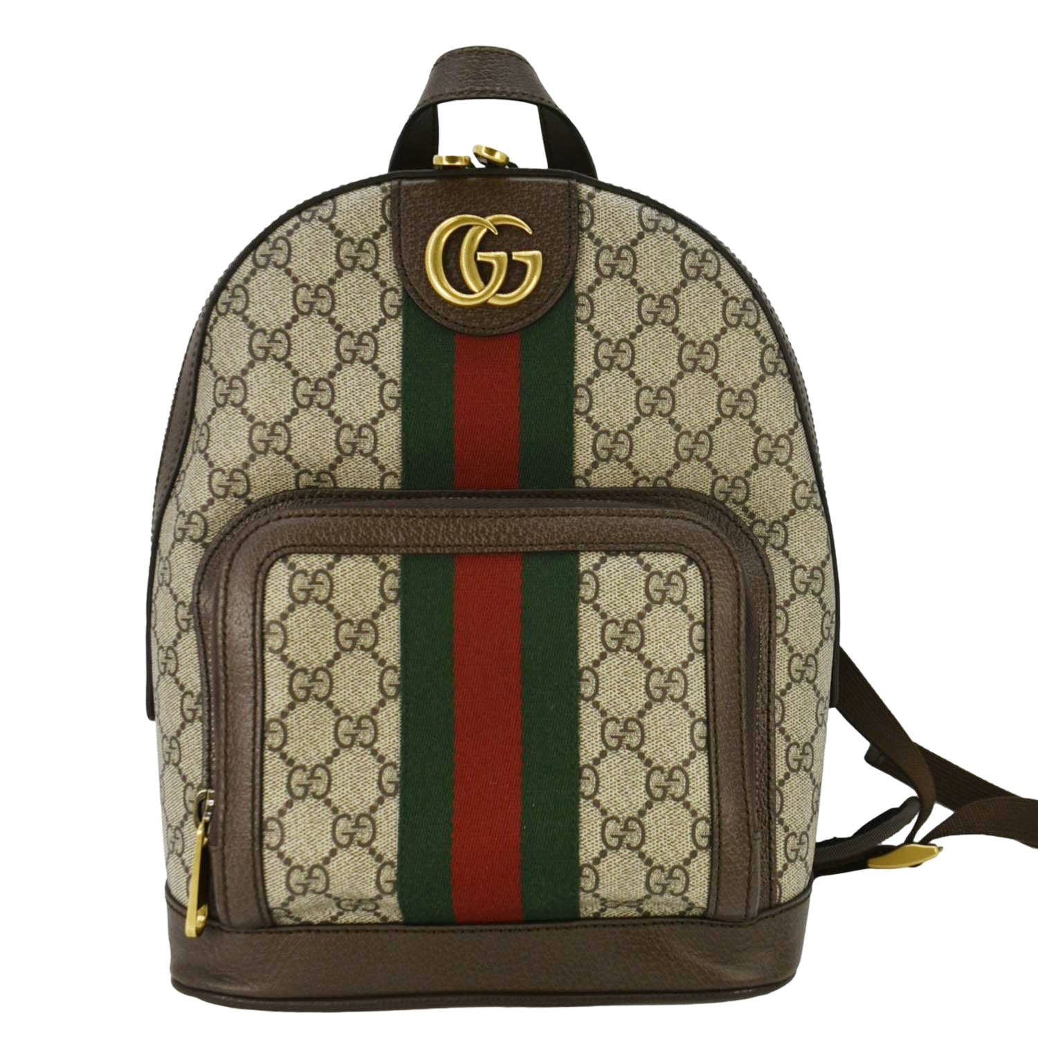 GUCCI Ophidia Small Gucci Supreme Canvas Backpack Beige 547965