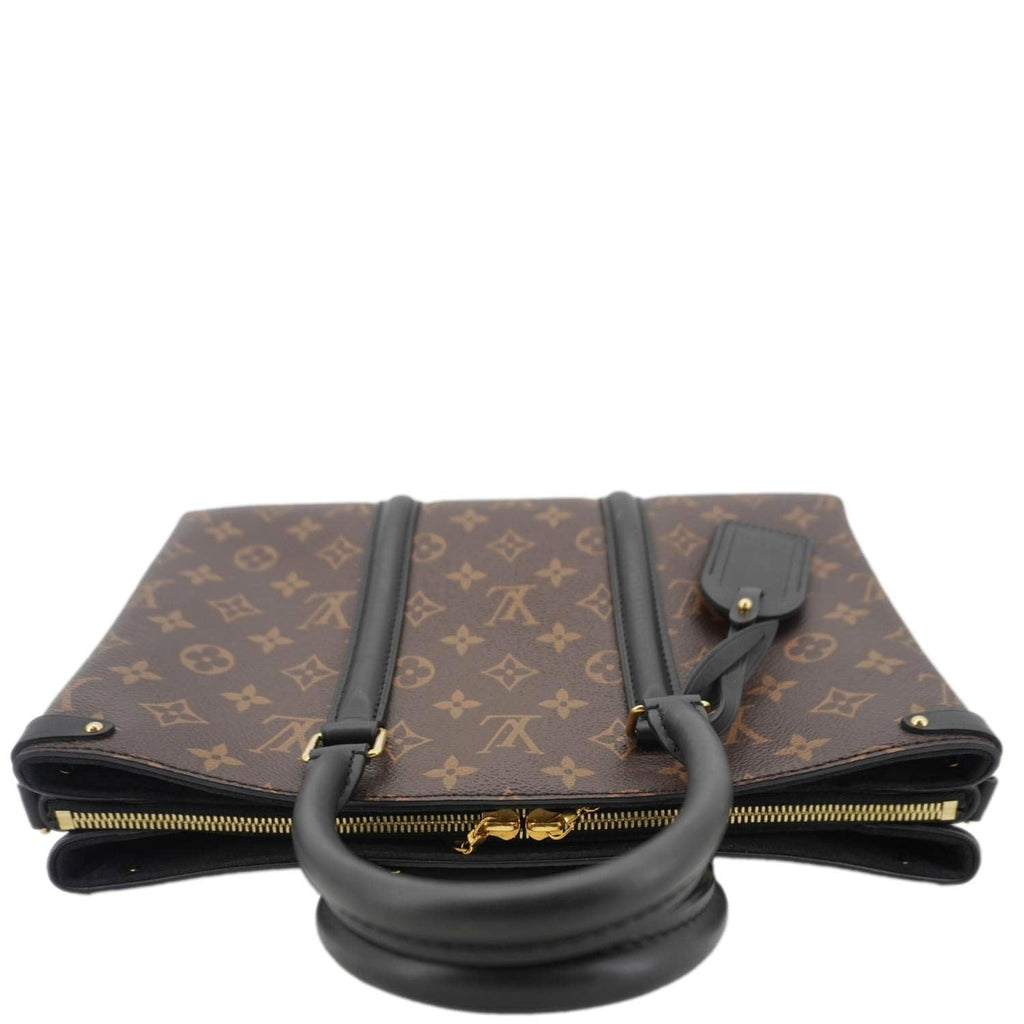 LOUIS VUITTON Soufflot MM Monogram Canvas Shoulder Bag Brown