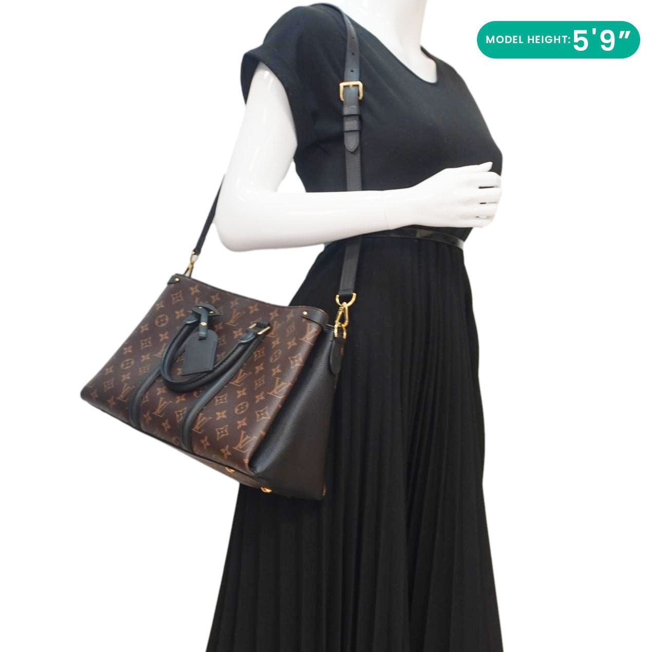 LOUIS VUITTON Soufflot MM Monogram Canvas Shoulder Bag Brown