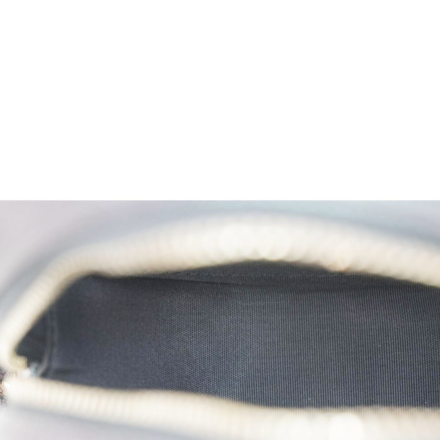 Chanel Round Quilted Iridescent Caviar Leather Clutch Crossbody Bag Green