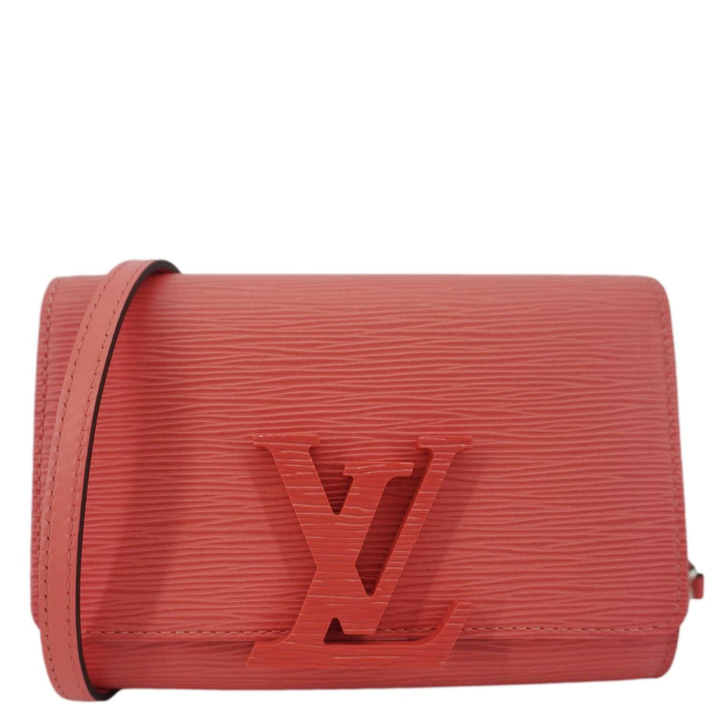 LOUIS VUITTON Louise PM Epi Leather Crossbody Bag Coral