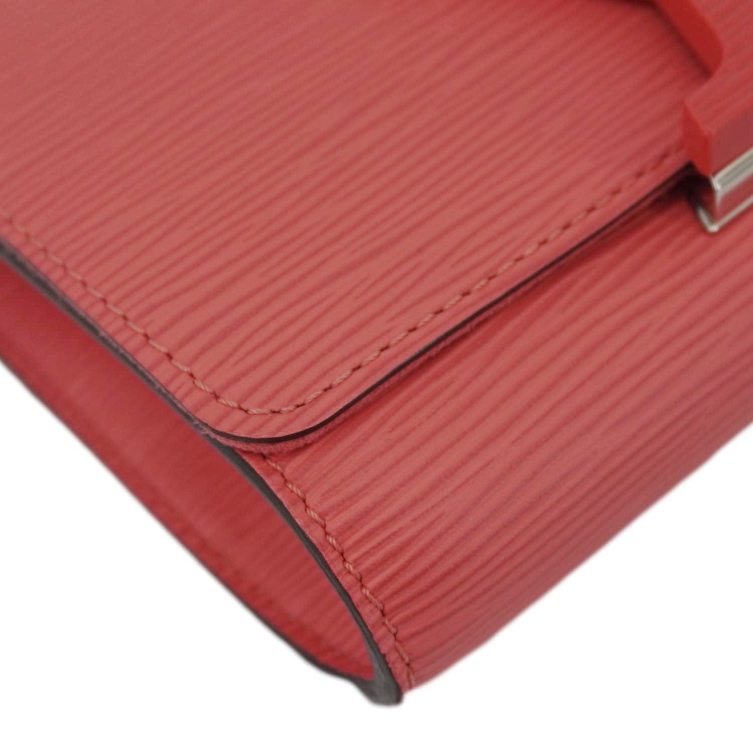 LOUIS VUITTON Louise PM Epi Leather Crossbody Bag Coral