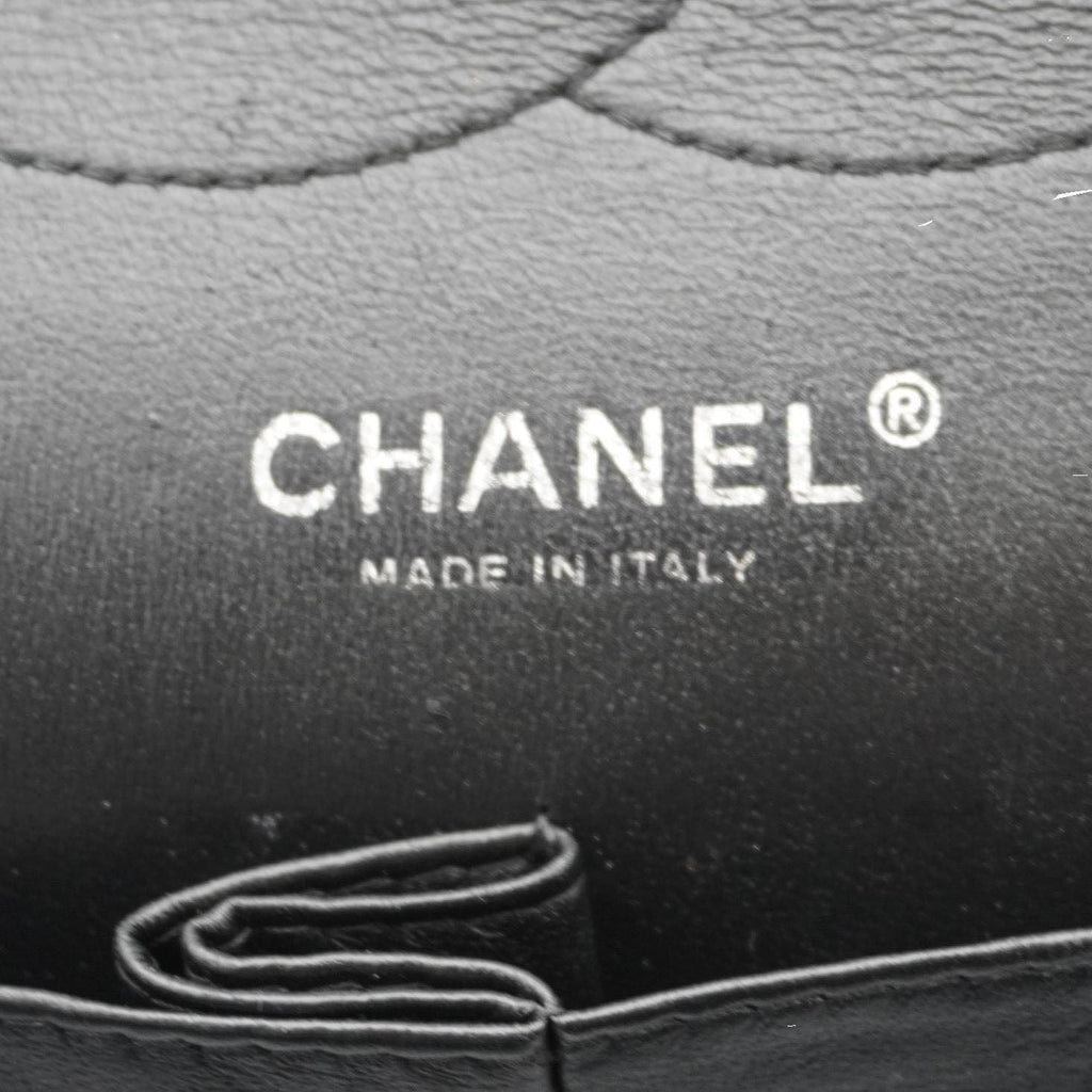 Chanel Classic Double Flap Quilted Patent Leather Shoulder Bag Dark Green