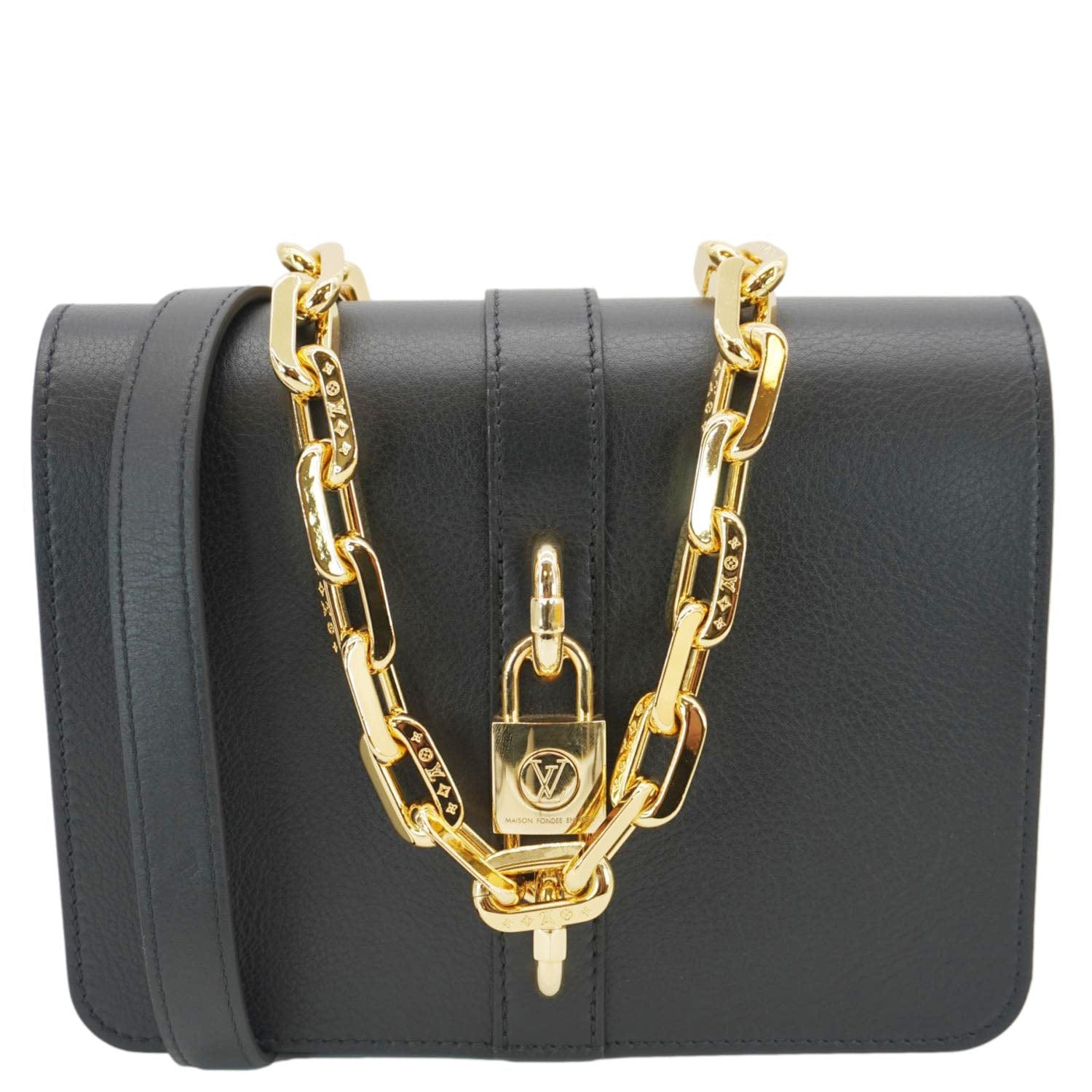 LOUIS VUITTON Rendez Vous Calfskin Leather Crossbody Bag Black